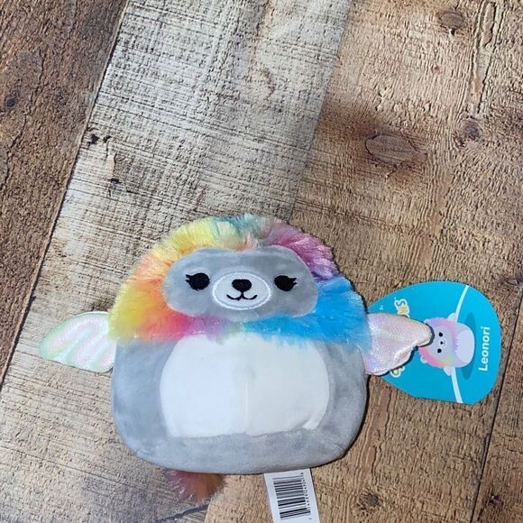 Squishmallows Leonori The Lion 5” Wings Tie Dye Rainbow Mane NWT - Picture 3 of 8